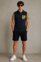 Versace Jeans polishirt graphic black gold