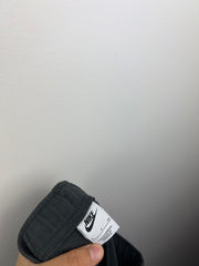 Nike Tech fleece zipper detail printed logo sweatpants dark grey