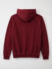 Dsquared2 printed black rubber patch-logo full zip hoodie burgundy