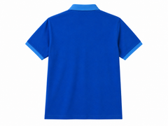 Stone Island embroidery compass badge logo short sleeve polo blue