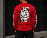 Anti Social Social Club printed graphic long sleeve red