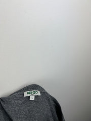 Kenzo printed tiger face graphic logo short sleeve tee grey