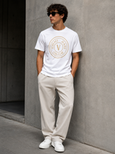 Versace Jeans Couture printed round gold/white tee