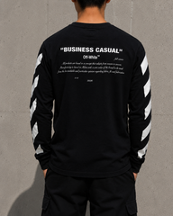 Off-White Virgil Abloh long sleeve sweater black printed graphic