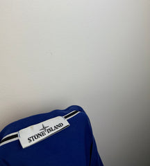 Stone Island printed compass graphic monogram logo long sleeve tee vibrant blue