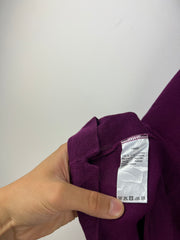 Lacoste embroidered crocodile patch-logo short polo purple