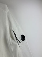 C.P. Company black lens details crewneck sweatshirt white