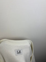 C.P. Company black lens details crewneck sweatshirt white