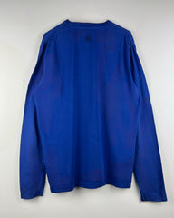 Stone Island printed compass graphic monogram logo long sleeve tee vibrant blue