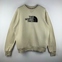 The North Face embroidered chest & back patch-logo sweatshirt beigie