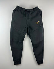 Nike Tech fleece zipper detail printed logo sweatpants dark grey
