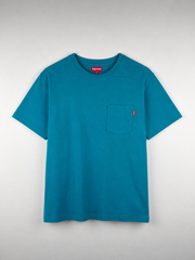 Supreme embroidered flag-patch logo short pocket tee SS18