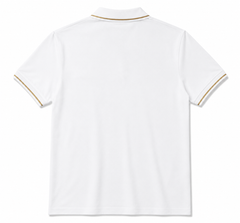 Versace Jeans Couture embroidery gold patch-logo pocket short polo white