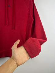 Jordan Essentials Fleece printed black logo hoodie red