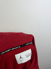 Jordan Essentials Fleece printed black logo hoodie red