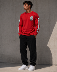 Anti Social Social Club printed graphic long sleeve red