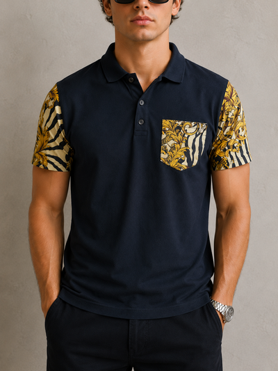 Versace Jeans polishirt graphic black gold