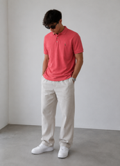 Ralph Lauren Oxford Multi Patch Polo Coral