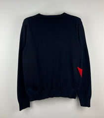 Moncler knit sweater navy/red