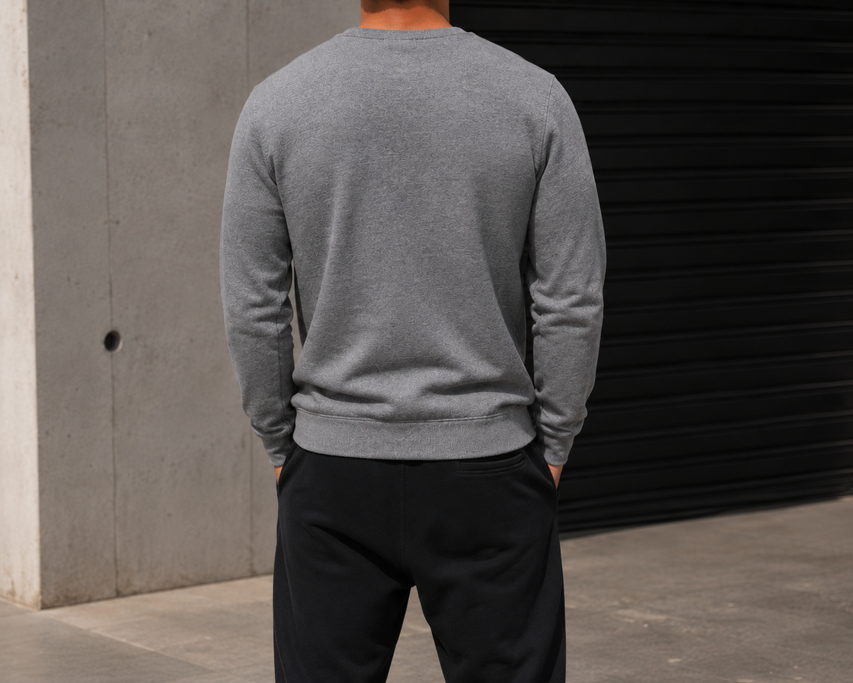 Lacoste crocodile patch sweatshirt grey
