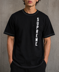 Supreme back outwrite script black/white SS22 tee