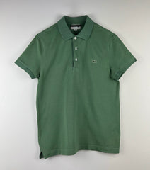 Lacoste embroidered crocdile patch-logo short polo green