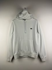 Lacoste embroidered crocodile crafted patch-logo hoodie white