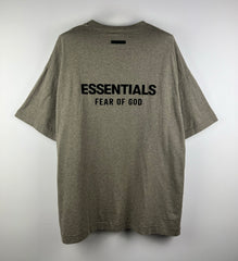 Essentials Fear Of God oversize printed logo short sleeve tee homestay heather