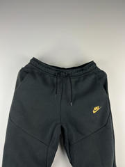 Nike Tech fleece zipper detail printed logo sweatpants dark grey