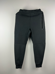 Nike Tech fleece zipper detail printed logo sweatpants dark grey