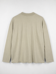 Essentials Fear Of God logo-flocked oversize cotton jersey long sleeve tee neutrals