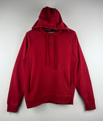 Jordan Essentials Fleece printed black logo hoodie red